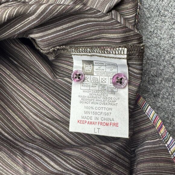 Ben Sherman Brown Striped Brown Multicolor Fade Long Sleeve Button Shirt - Picture 4 of 6